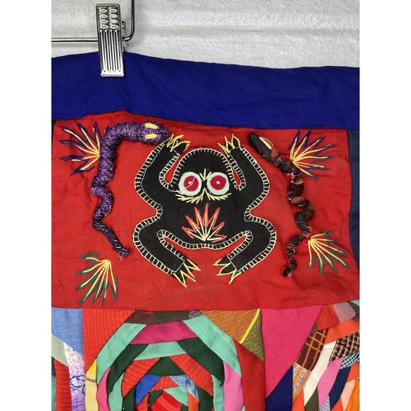 Bai Jia Bei‎ Handmade Chinese Quilted Tapestry Snake Frog Wall Hanging 3D Folk - Picture 4 of 10